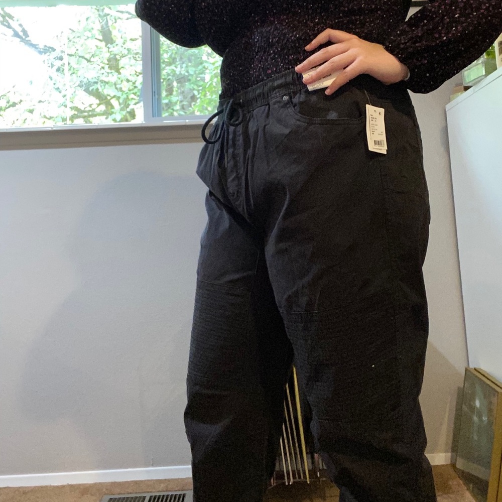 Black Cargo Joggers!